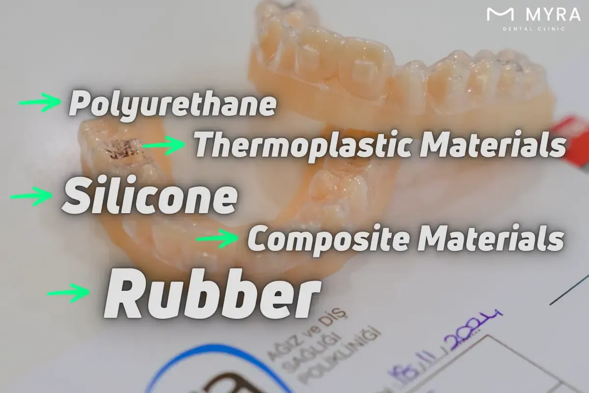 what are the materials used in making gum shields?