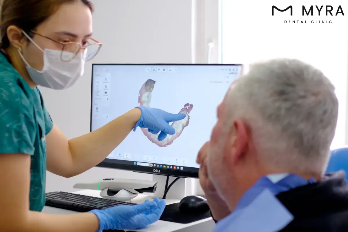 How is a dental onlay placed on a tooth?