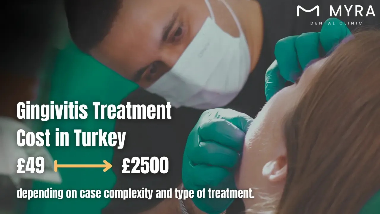 How much does it cost for treatment of gingivitis in turkey?