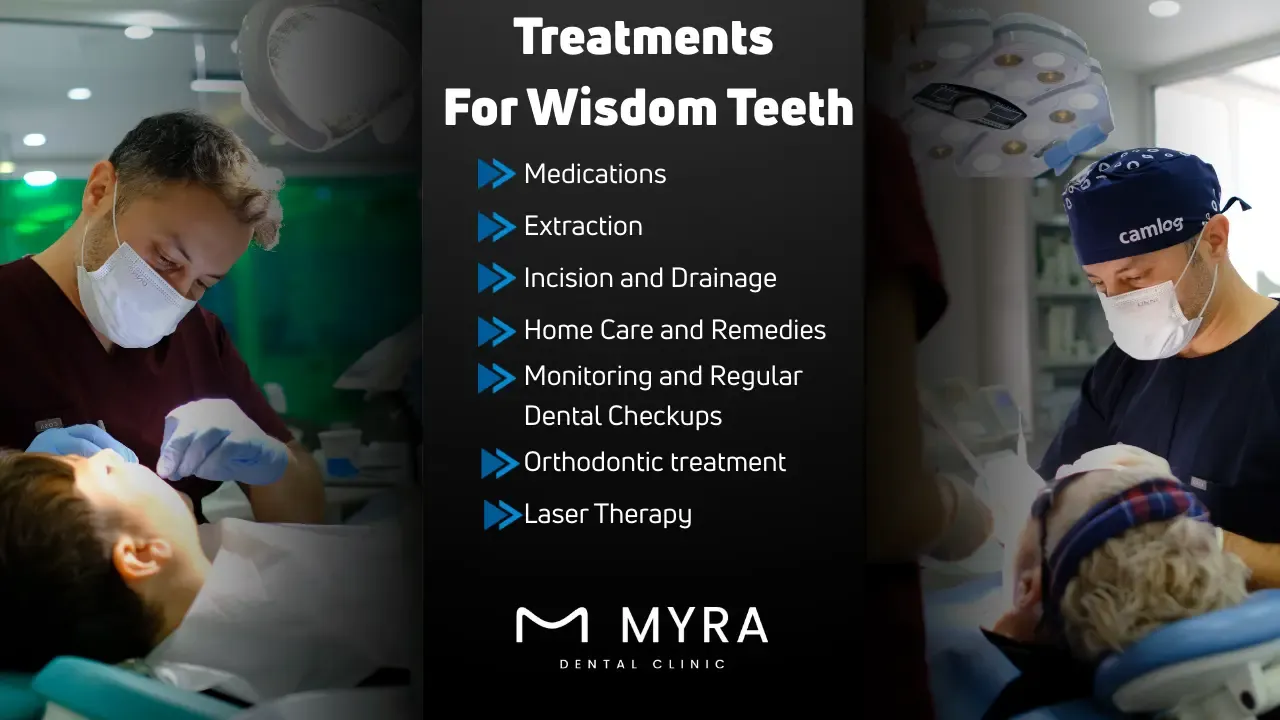 What are the treatments for wisdom teeth problems?