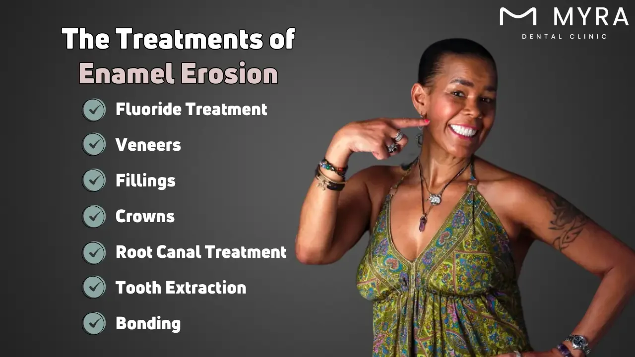 What are the treatments for enamel erosion?