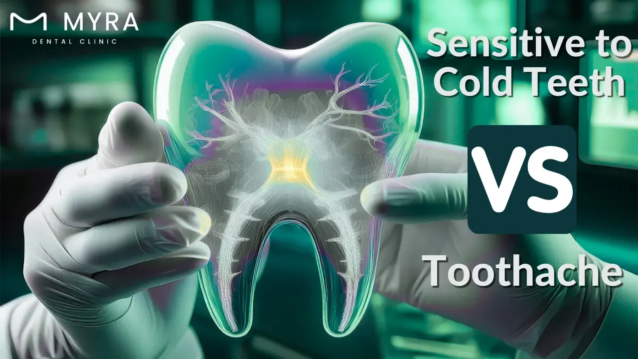 What is the difference between a toothache and cold-sensitive teeth?